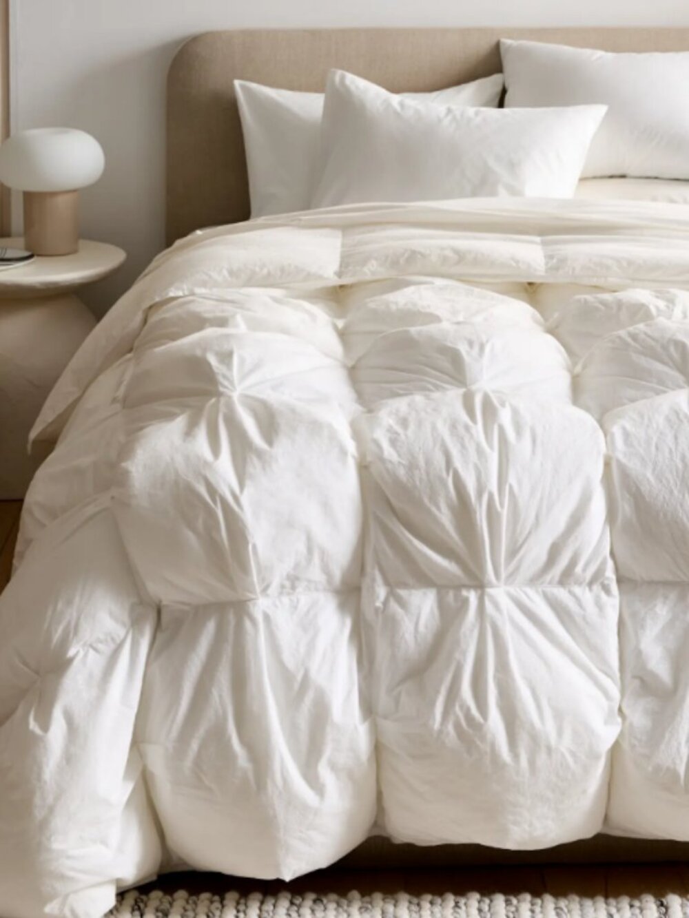 Quince Cotton Pintuck Comforter White Twin NWOT